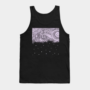 Abstract lilac horror doodling Tank Top